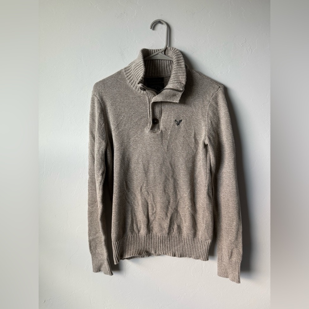 American Eagle Outfitters Beige Turtleneck Sweater